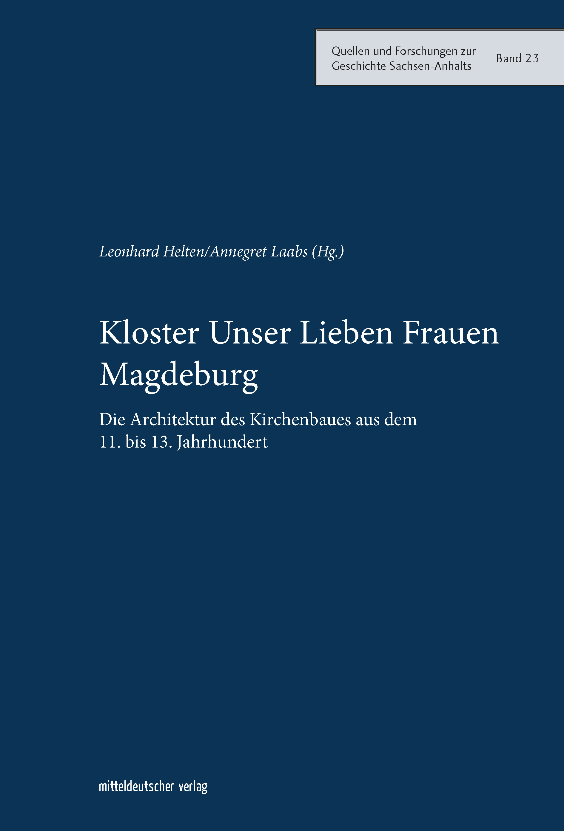 Helten Laabs Kloster Unser Lieben Frauen Magdeburg Umschlag